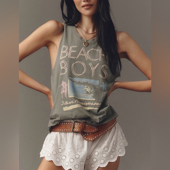 Anthropologie Letluv ‘Beach Boys’ Vintage Vibe Tank Top, Size S - Picture 2 of 10